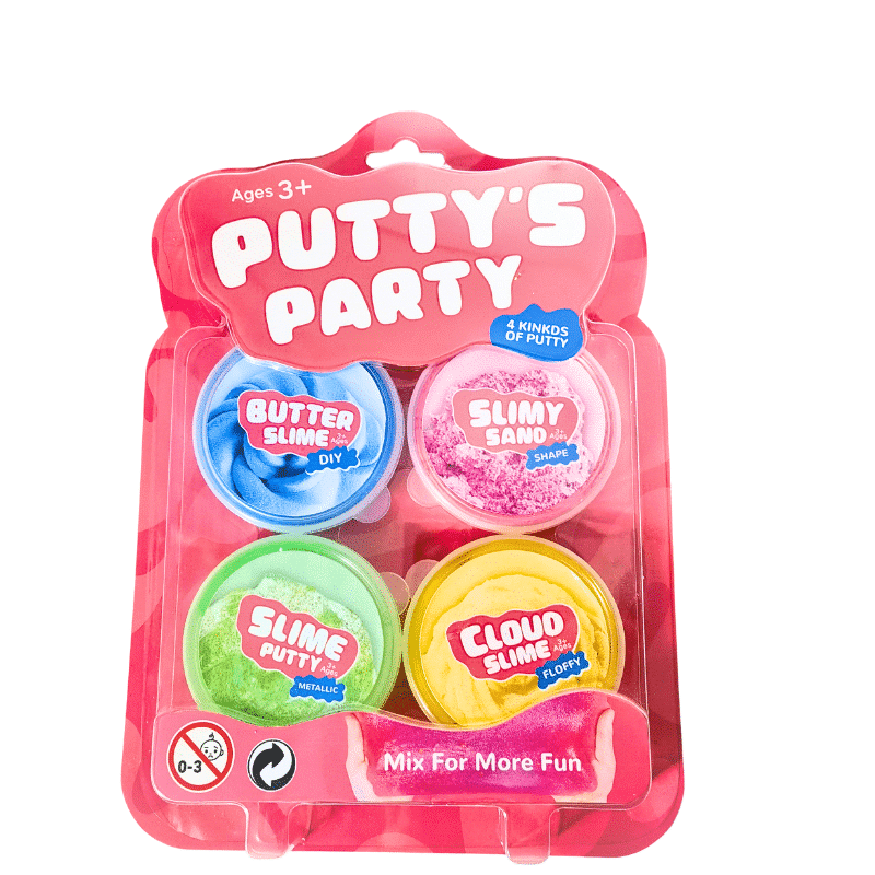 4 types of slime party -FindUwant Toy